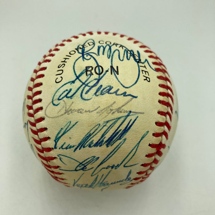 1986 New York Mets World Series Champs Team Signed Vintage NL Baseball JSA COA