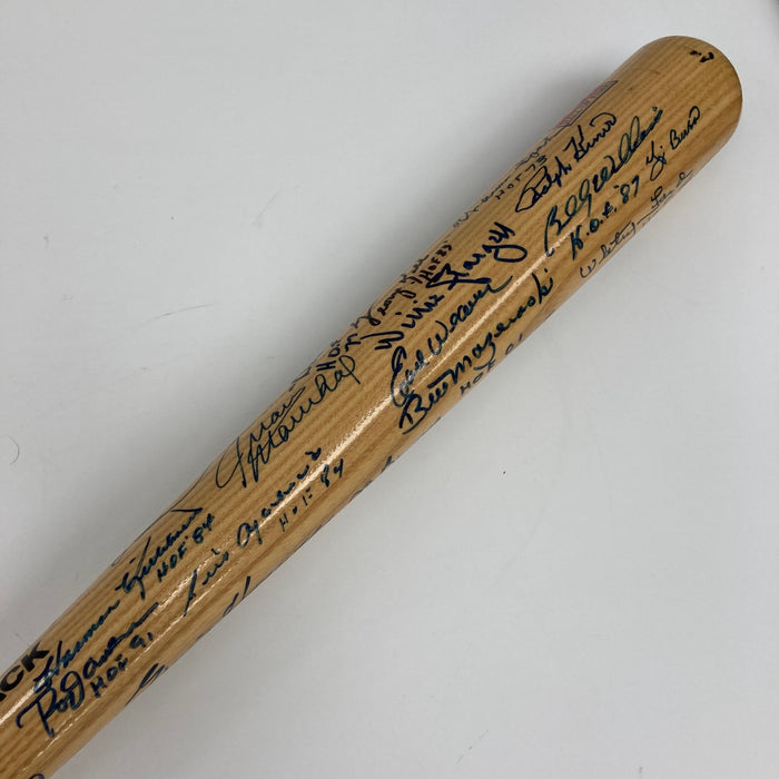 Beautiful Hall Of Fame Multi Signed Cooperstown Baseball Bat W/Inscriptions JSA