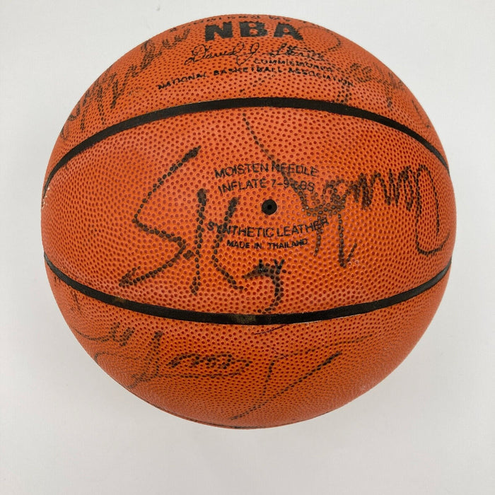 Michael Jordan 1990-91 Chicago Bulls NBA Champs Team Signed Basketball PSA DNA