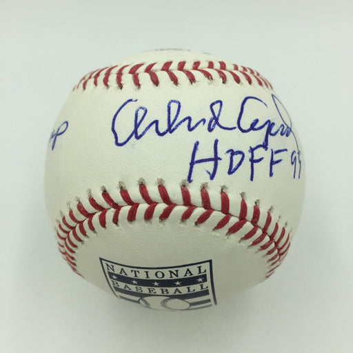 Orlando Cepeda Signed Heavily Inscribed Stat Baseball Hall Of Fame Logo JSA COA