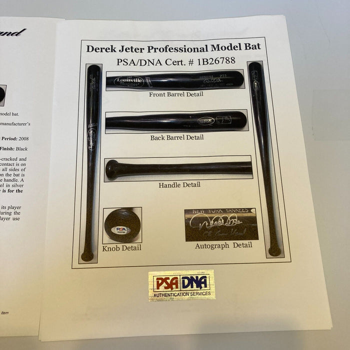 Derek Jeter Signed 2008 Game Used Baseball Bat PSA DNA & JSA COA Yankees