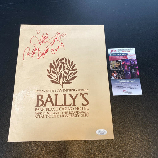 Rare Willie Mays Signed Vintage Bally's Casino Program Huge Sig With JSA COA