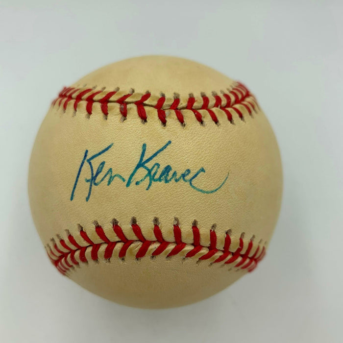 Ken Kravec Chicago Cubs Single Signed Baseball With JSA COA