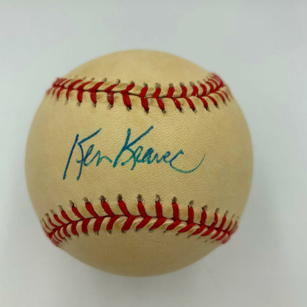 Ken Kravec Chicago Cubs Single Signed Baseball With JSA COA