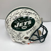 1969 New York Jets Super Bowl Champs Team Signed Authentic Game Helmet JSA COA
