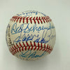 Willie Mays Hank Aaron Hall Of Fame Multi Signed Baseball JSA COA