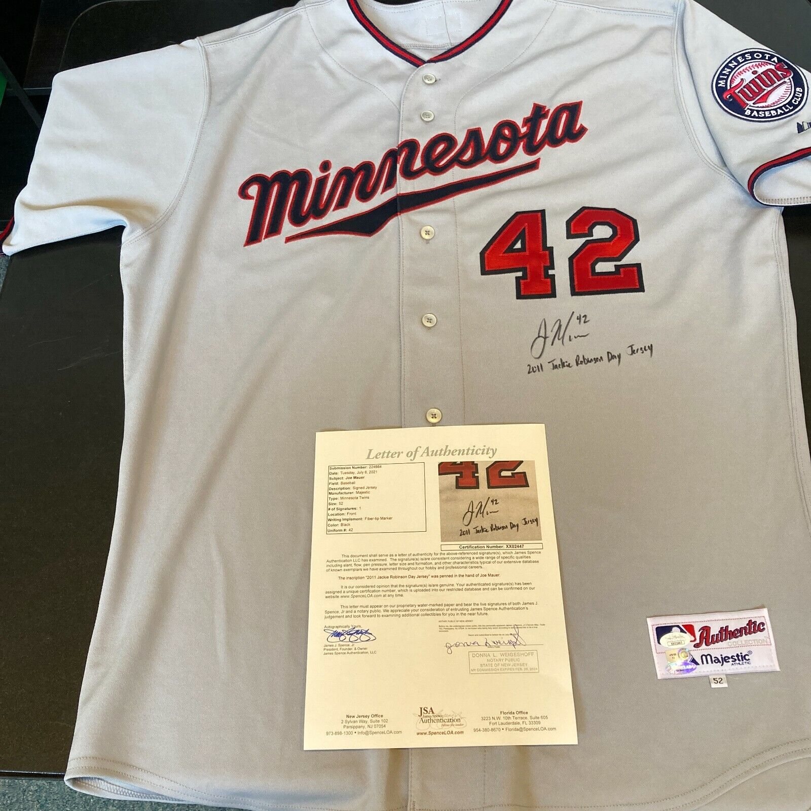 Joe Mauer 2011 Minnesota Twins Jackie Robinson Day