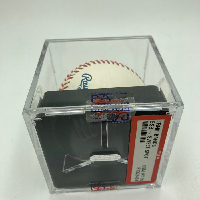 Ernie Banks Signed Major League Baseball PSA DNA Graded 10 GEM MINT
