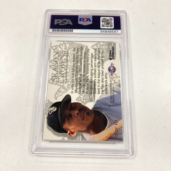 1996 Fleer Excel Vladimir Guerrero Signed Autographed RC Rookie Card PSA DNA