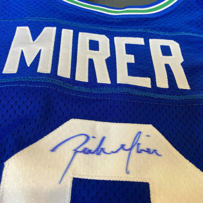 Rick Mirer Signed Authentic 1990's Seattle Seahawks Game Model Jersey JSA COA