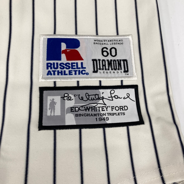 Whitey Ford Signed Binghamton Triplets New York Yankees Minor League Jersey JSA