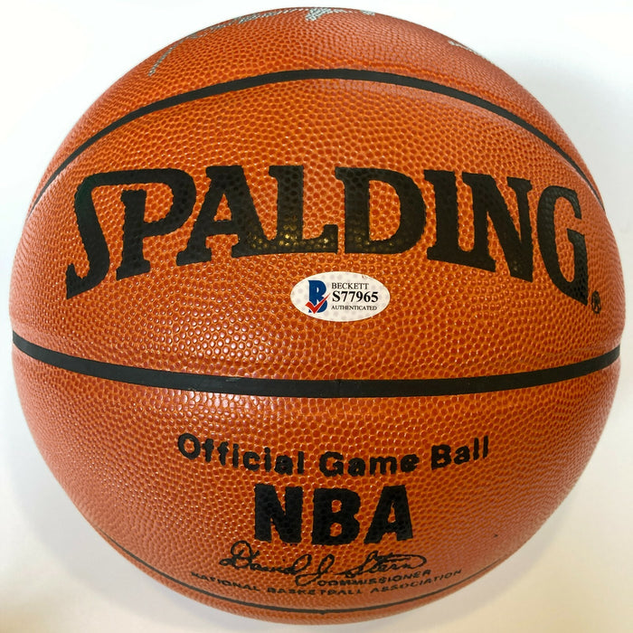 Beautiful George Mikan Signed Spalding Official NBA Game Basketball Beckett COA