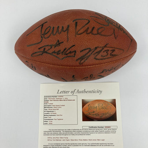 Jerry Rice & Steve Young 1994 San Francisco 49ers Multi Signed Football JSA COA