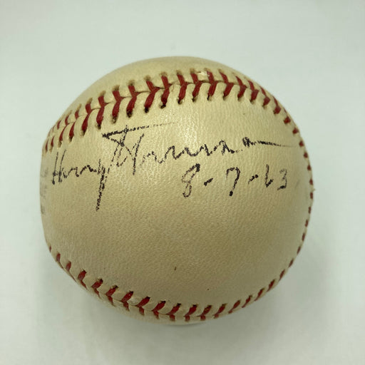 President Harry S. Truman Single Signed American League Baseball JSA COA