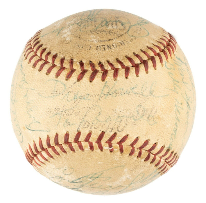 1955 Brooklyn Dodgers W.S. Champs Team Signed Baseball Jackie Robinson JSA COA