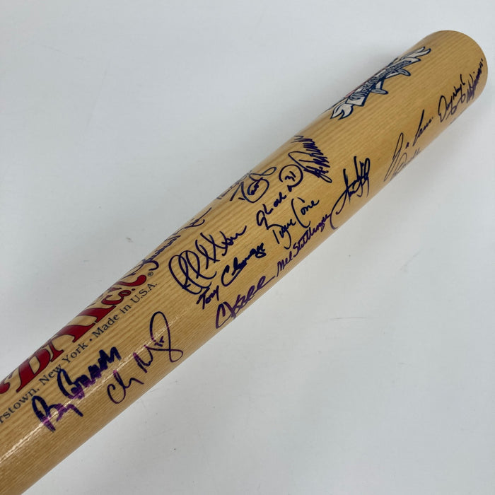 2000 NY Yankees WS Champs Team Signed Bat Derek Jeter Mariano Rivera JSA COA