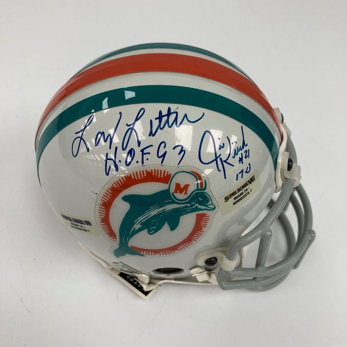 1972 Miami Dolphins Multi Signed Riddell Mini Football Helmet JSA COA