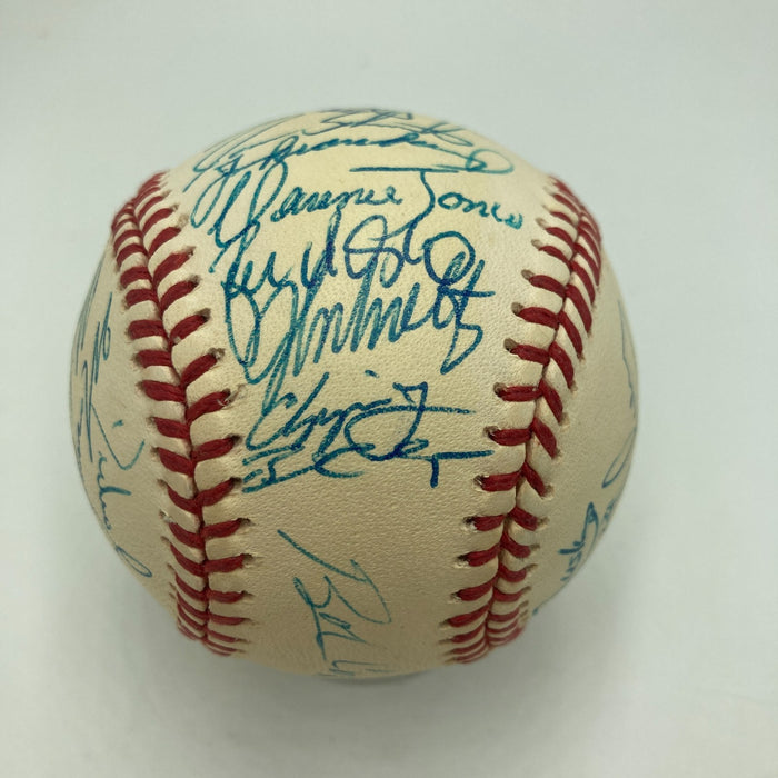 1995 Atlanta Braves World Series Champs Team Signed W.S. Baseball 30 Sig JSA COA