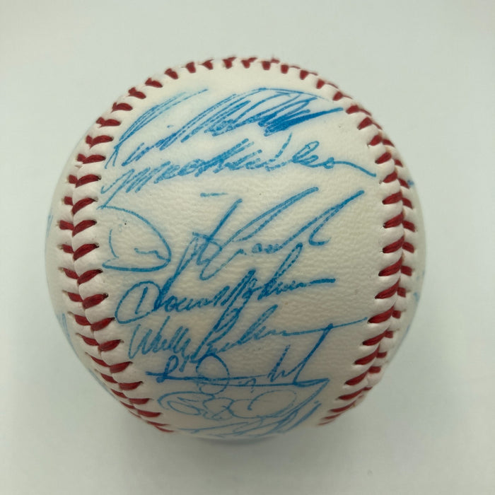 Vintage 1986 New York Mets World Series Champs Team Signed Baseball JSA COA