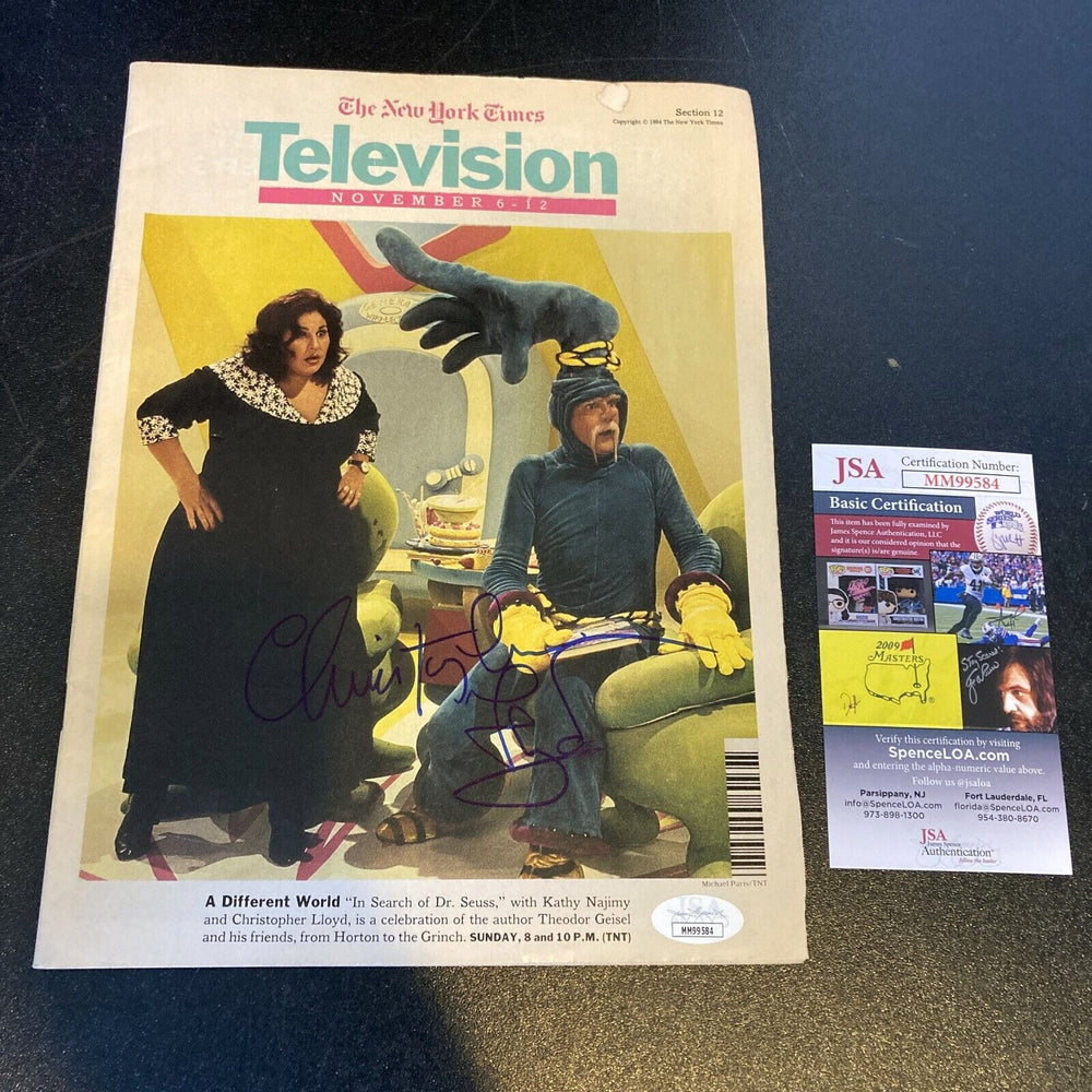 Christopher Lloyd Signed Autographed New York Times Magazine With JSA COA