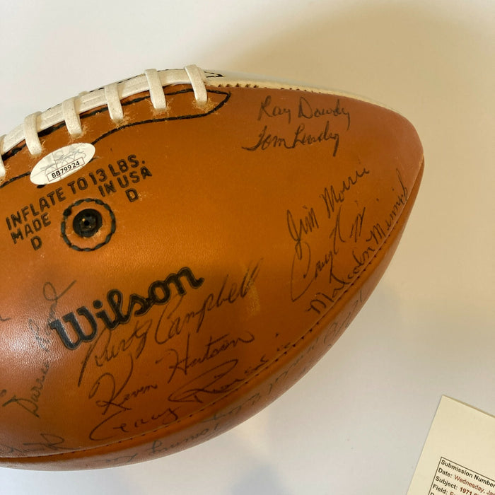 1971 Texas Longhorns SWC Champions Team Signed Football 50+ Sigs JSA COA