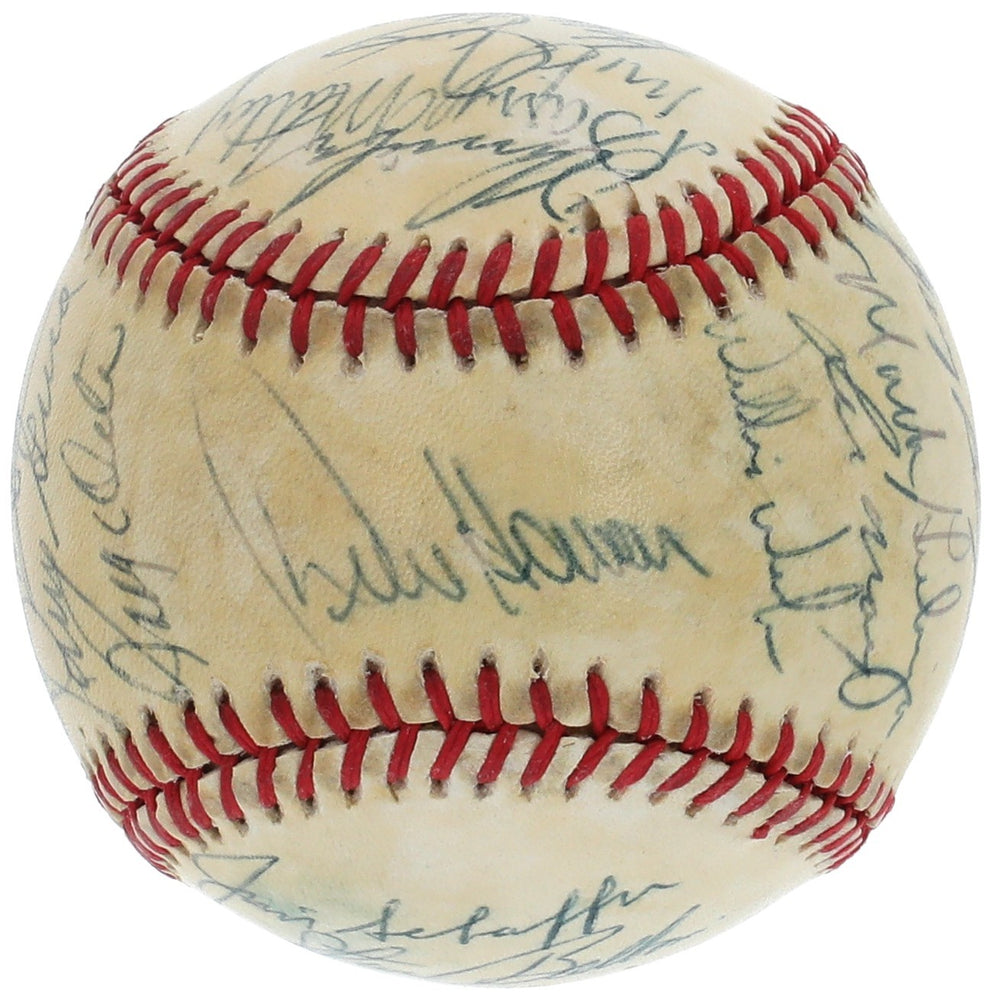 1985 Kansas City Royals World Series Champs Team Signed Baseball JSA COA