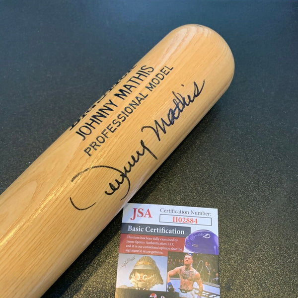 Johnny Mathis Signed Autographed Personal Model Baseball Bat With JSA COA