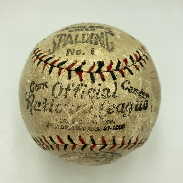 1923 Pittsburgh Pirates Team Signed Baseball Max Carey Rabbit Manville PSA DNA