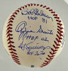 Stan Musial Bob Gibson Ozzie Smith St. Louis Cardinals HOF Signed Baseball BAS