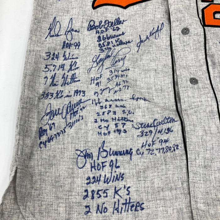Sandy Koufax Hall Of Fame Pitching Legends Multi Signed Jersey 17 Sigs JSA COA