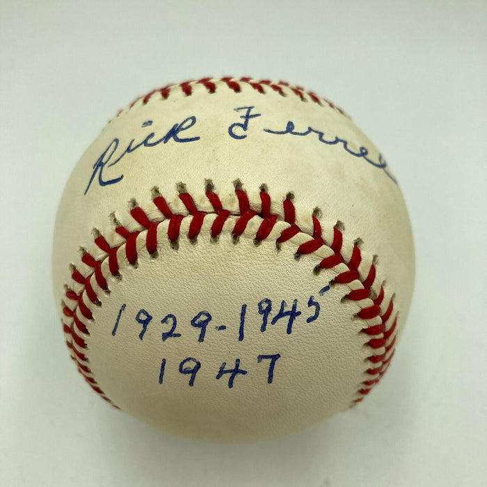 Rick Ferrell Signed Heavily Inscribed American League Baseball JSA COA