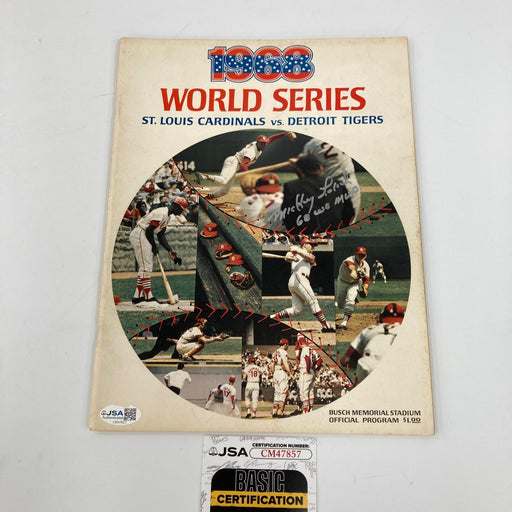 Mickey Lolich "1968 W.S. MVP" Signed World Series Program JSA COA