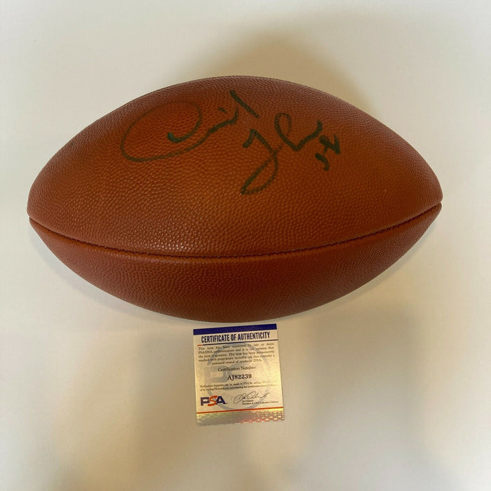 Rare Derrick Thomas Single Signed Official Wilson NFL Football PSA DNA COA