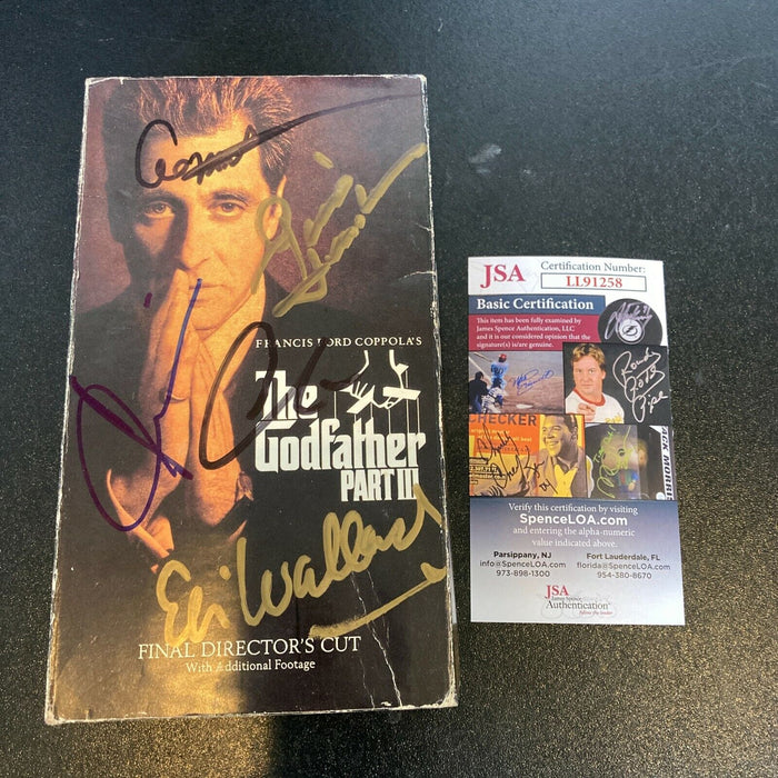 Al Pacino Cast Signed Autographed Original The Godfather VHS Movie With JSA COA
