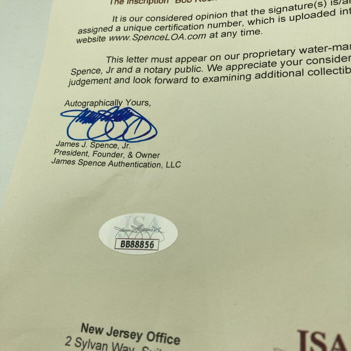 Jimmy Page "Rock On" Single Signed Major League Baseball JSA COA Led Zeppelin