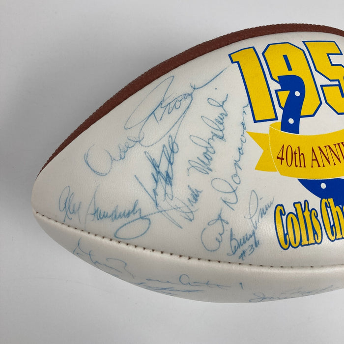 1958 Baltimore Colts NFL Champs Team Signed Football Johnny Unitas Estate JSA