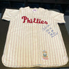 The Finest Dick Richie Allen Signed Phillies STAT Jersey PSA DNA MINT 9