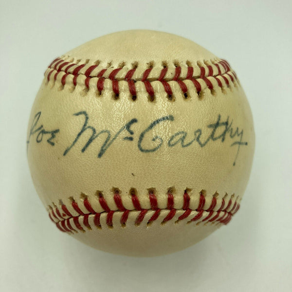 Beautiful Joe Mccarthy Single Signed American League Baseball JSA COA