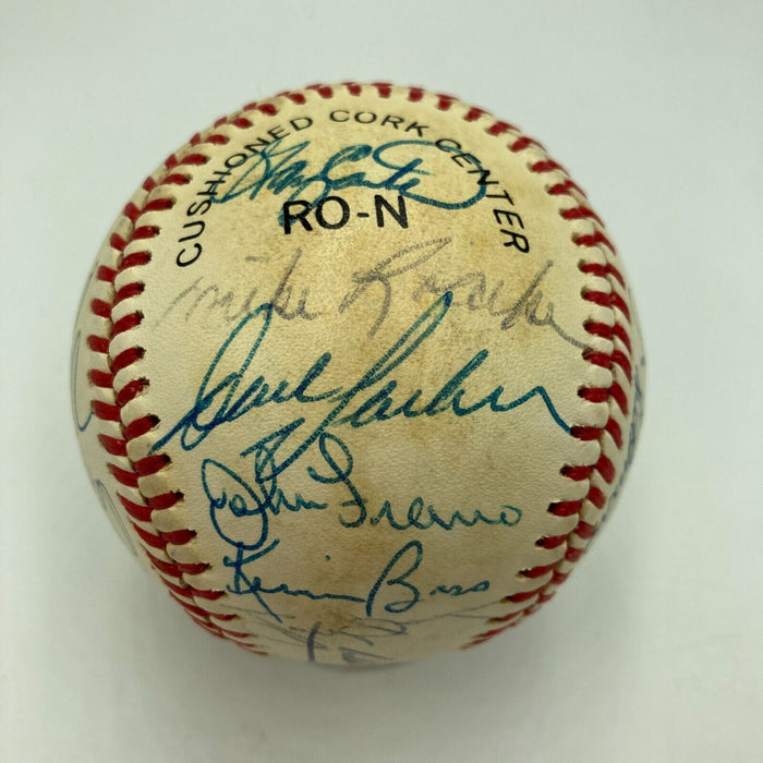 1986 All Star Game National League Team Signed Baseball Tony Gwynn Ozzie Smith