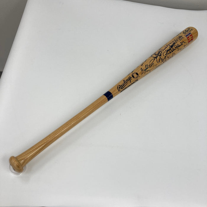 Beautiful Hall Of Fame Multi Signed Cooperstown Baseball Bat W/Inscriptions JSA