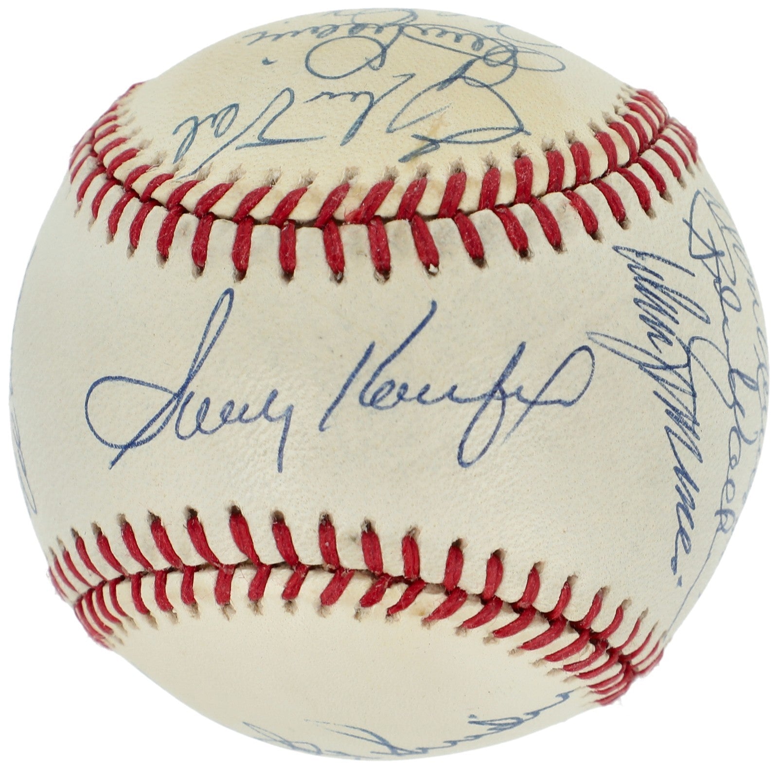 1959 Los Angeles Dodgers World Series Champs Team Signed Baseball Koufax Beckett