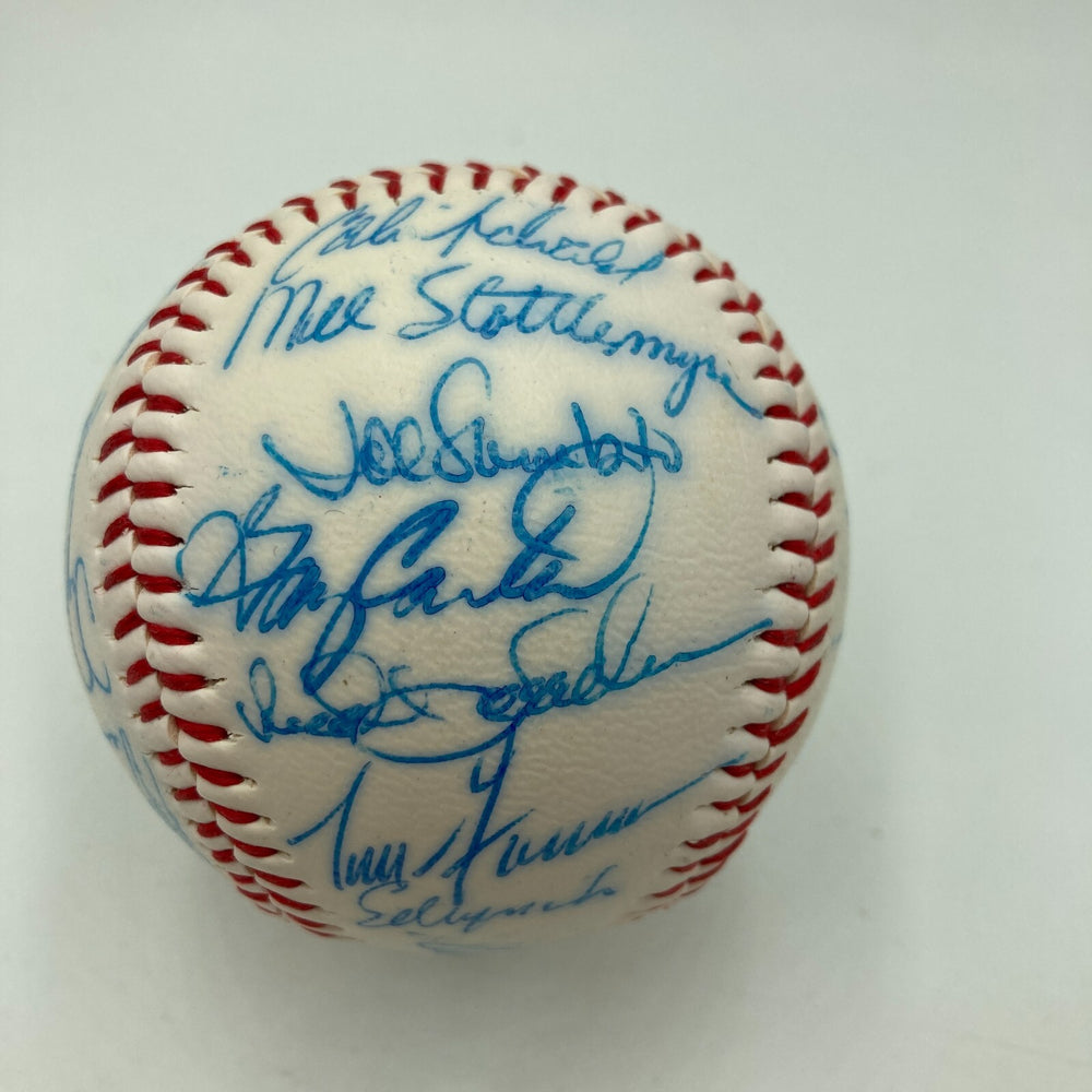 1985 - 1986 New York Mets Team Signed Baseball 28 Sigs With Gary Carter