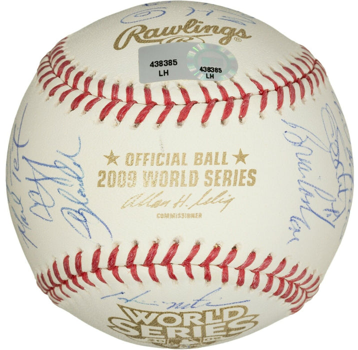 2009 New York Yankees Team Signed World Series Baseball Derek Jeter PSA DNA COA