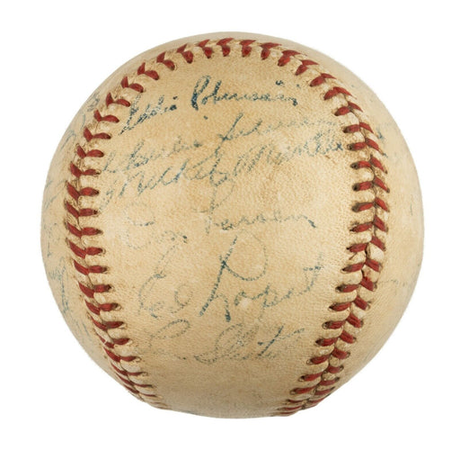 1955 New York Yankees American League Champs Team Signed Baseball JSA