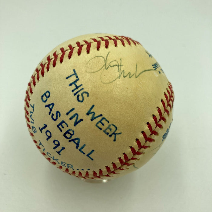 This Week In Baseball Broadcast Crew Signed 1991 All Star Game Baseball JSA COA
