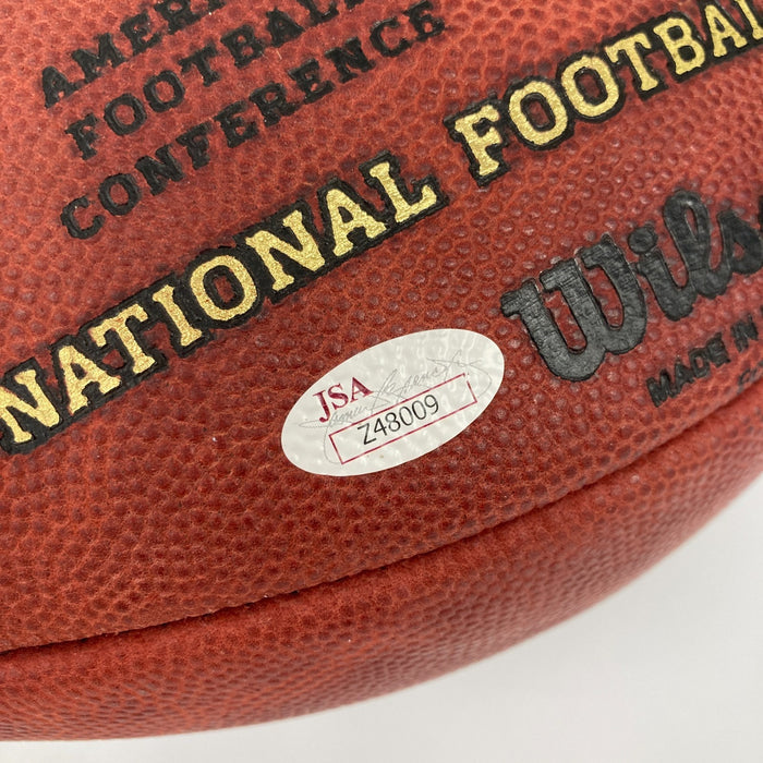 Joe Montana Steve Young Jerry Rice Signed Inscribed Super Bowl Football JSA COA