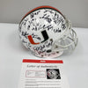 1998 Miami Hurricane Team Signed Game Issued Helmet 41 Sigs PSA DNA COA