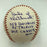 Duke Snider Signed Heavily Inscribed Career STAT Baseball With JSA COA