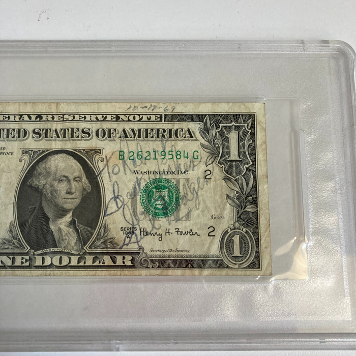Gil Hodges Signed $1 Dollar Bill Signed Day After 1969 World Series PSA DNA