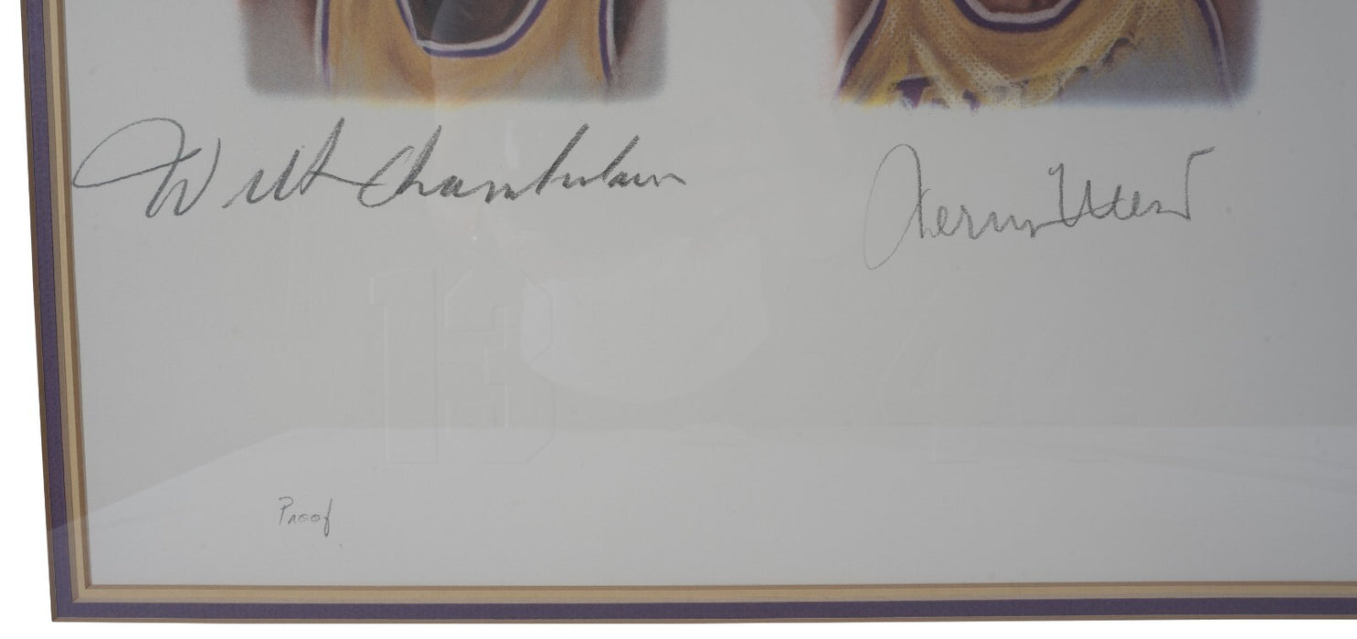 Los Angeles Lakers Legends Signed Artist Proof Lithograph Wilt Chamberlain